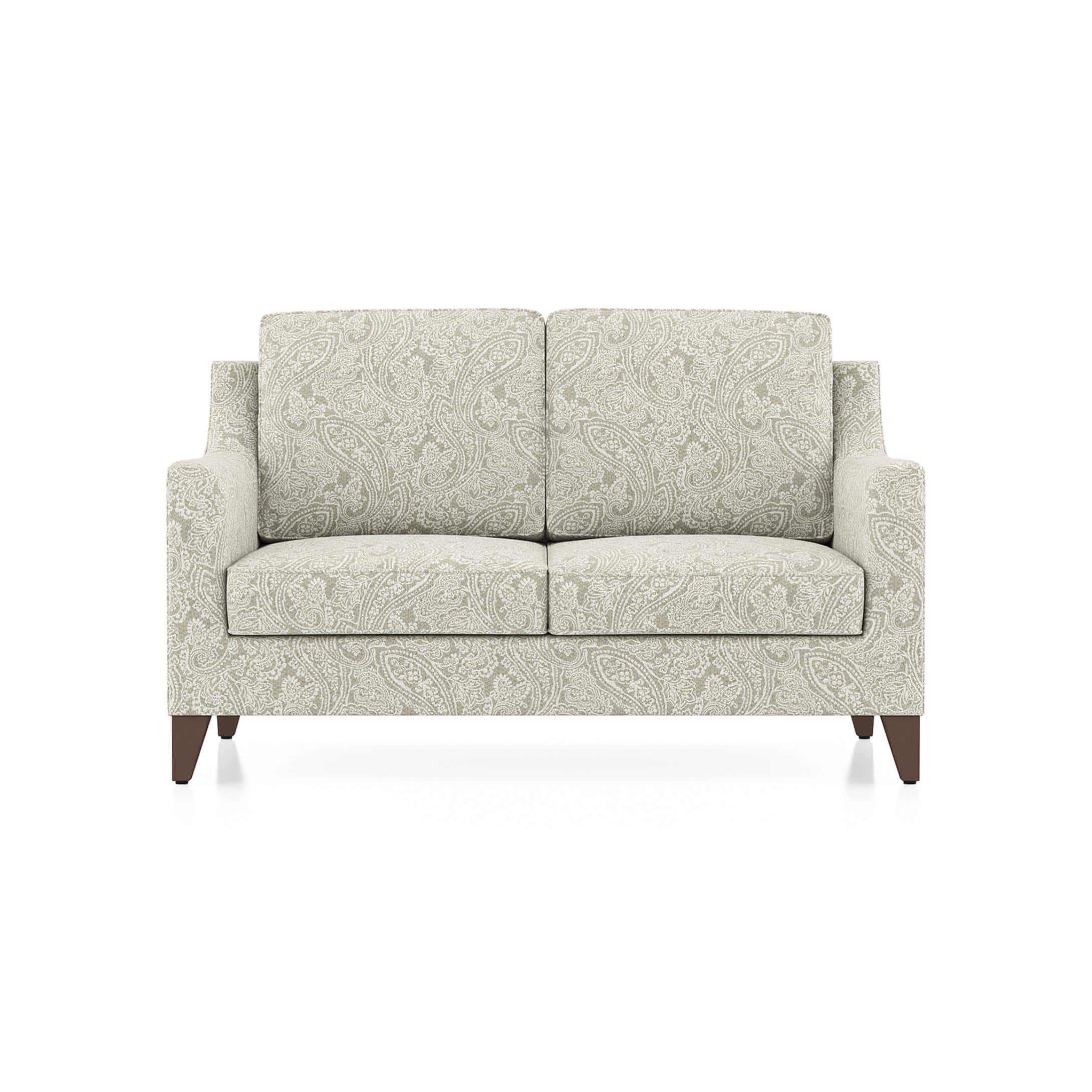 Abbey Sofa (Colour : Monochrome Paisley, Cushion : Hard, Seating Capacity : 2 Seater)