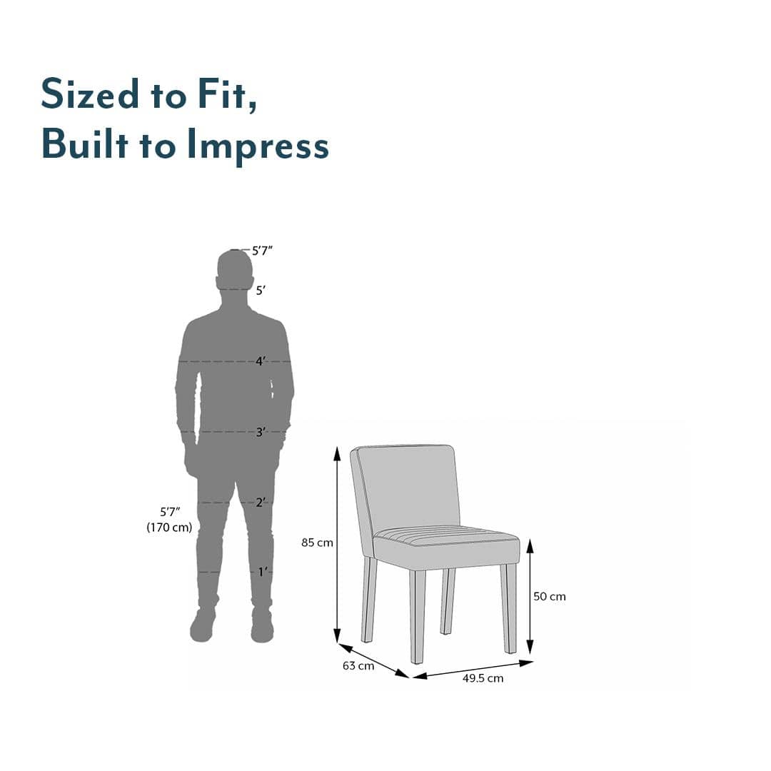 Ludo Upholstered Dining Chair In Shitake Beige Fabric