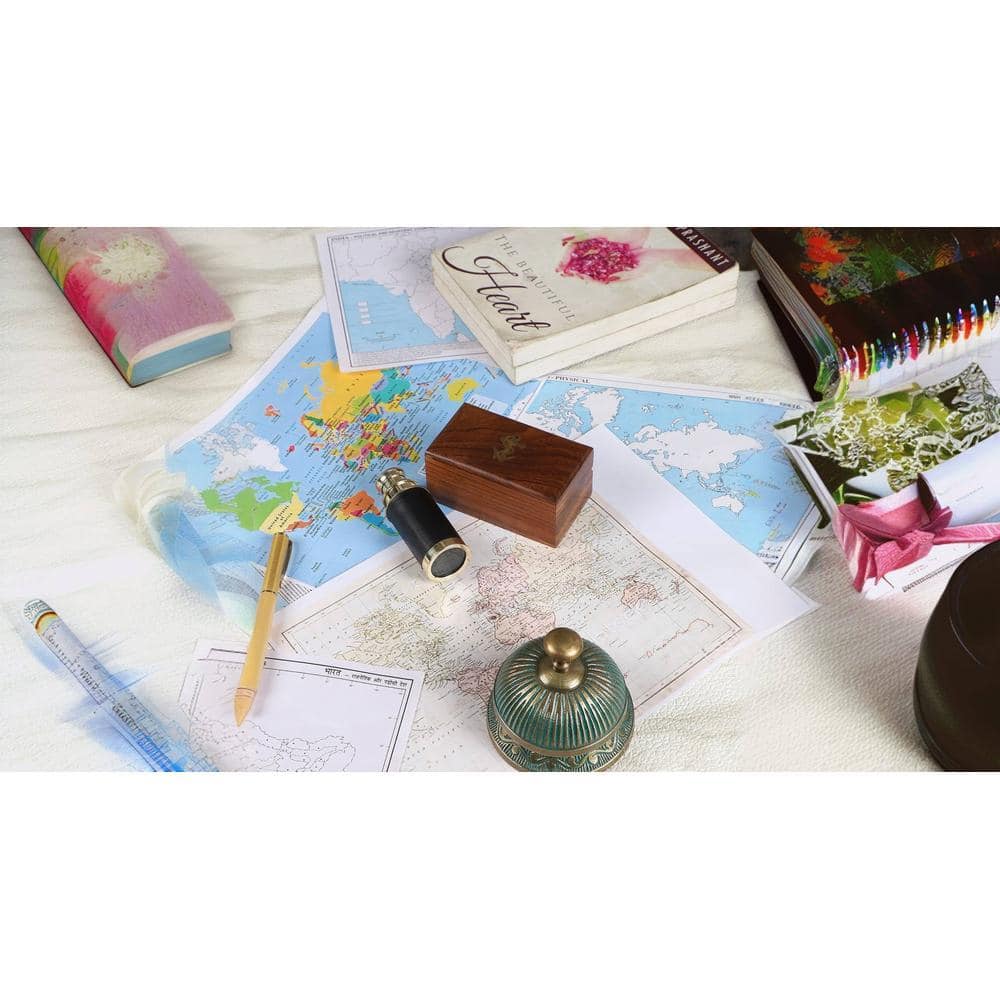 6In Leather Telesocpe With Wooden Anchor Box