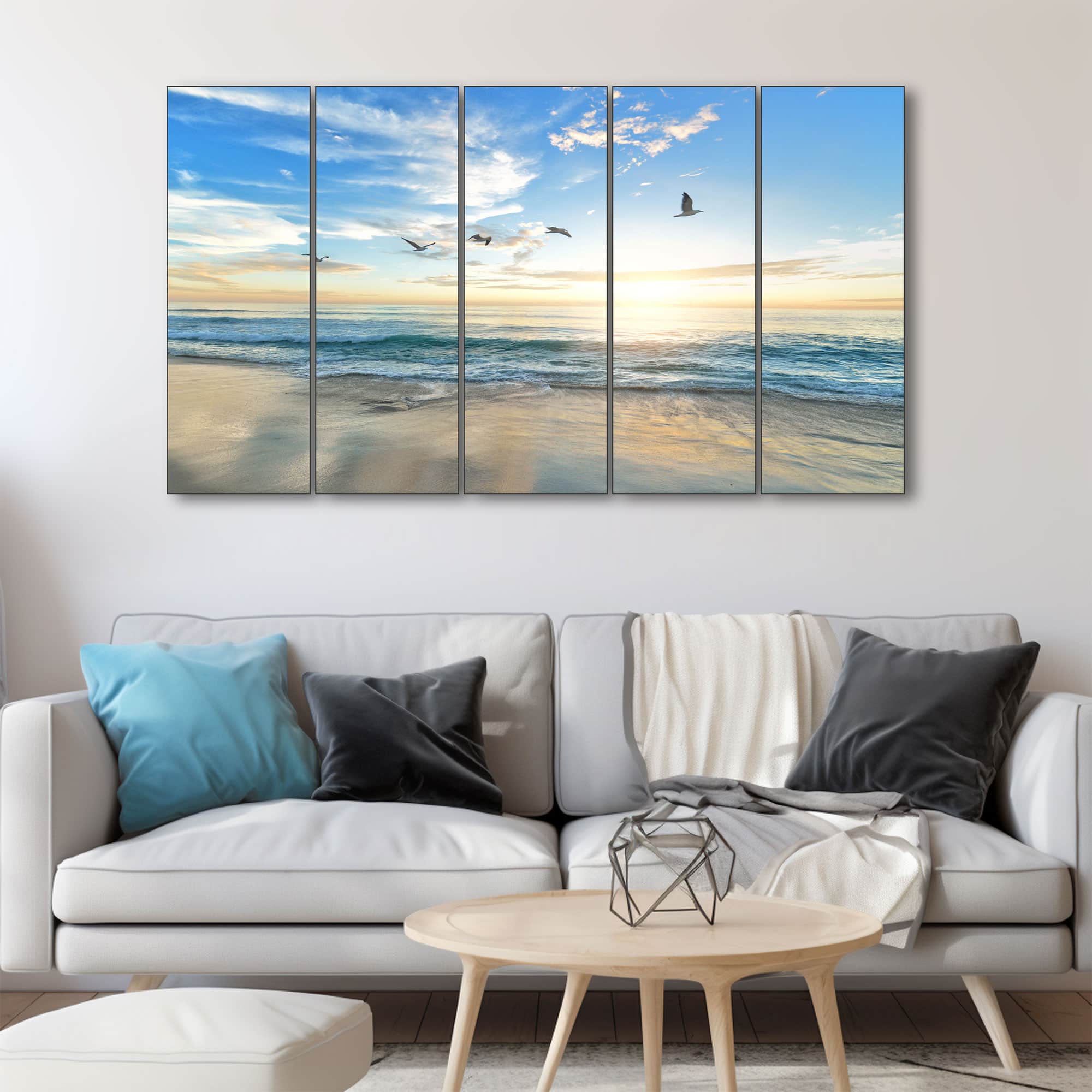 The Castle Decor Sea Art Wall Painting Wooden Framed 27x48 Inch (Style 1) - The Castle Decor