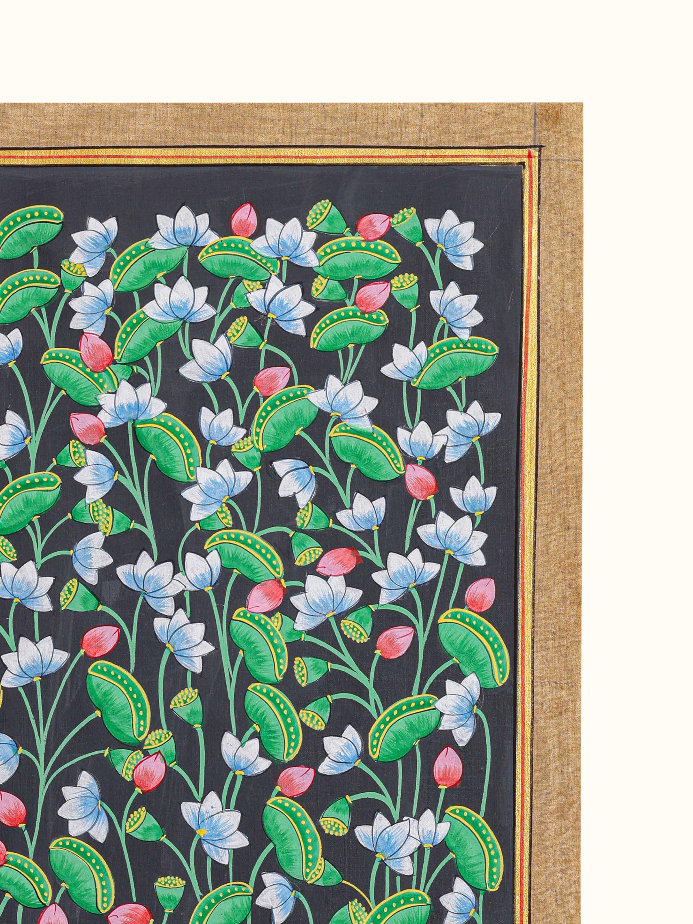 Kamal Talai Blue Pichwai Painting