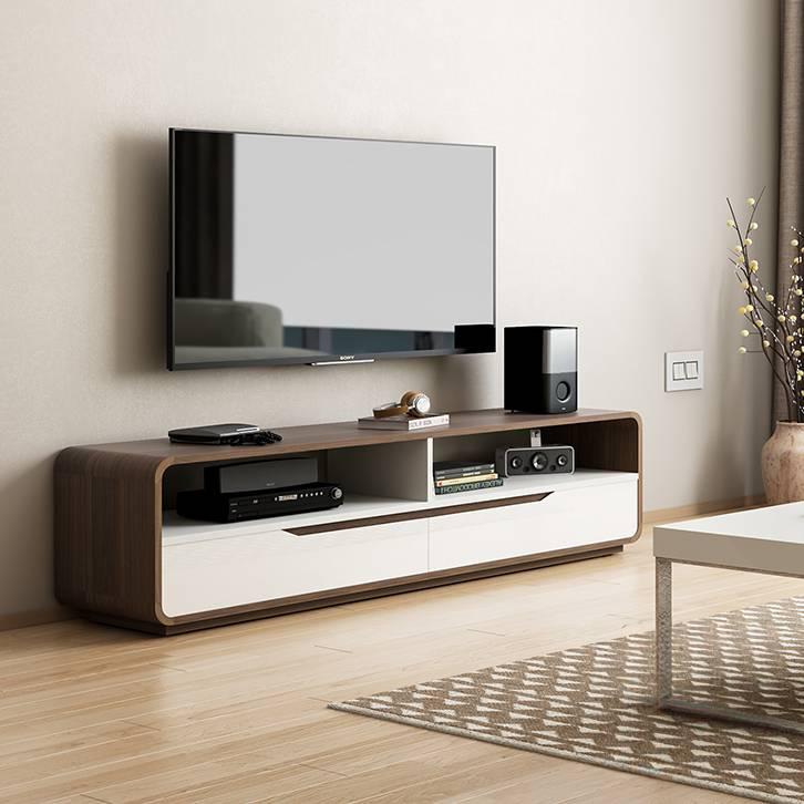 Baltoro Engineering Wood Free Standing TV Unit in White Finish