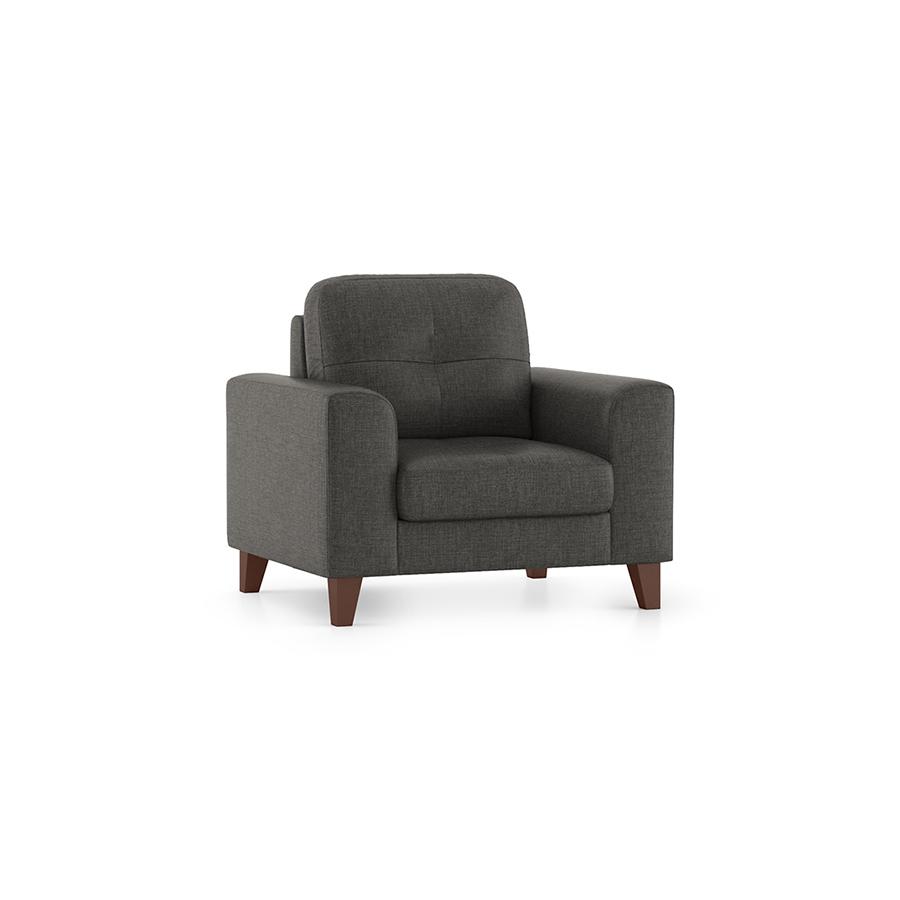 Verona Essential 1 Seater Fabric Sofa in Steel Colour