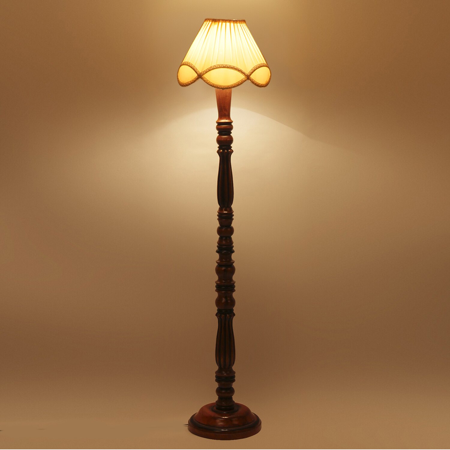 Devansh Wooden Floor Lamp