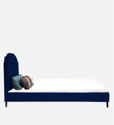 Eliana Engineered Wood Queen Size Non Storage Bed In Honey Oak Finish