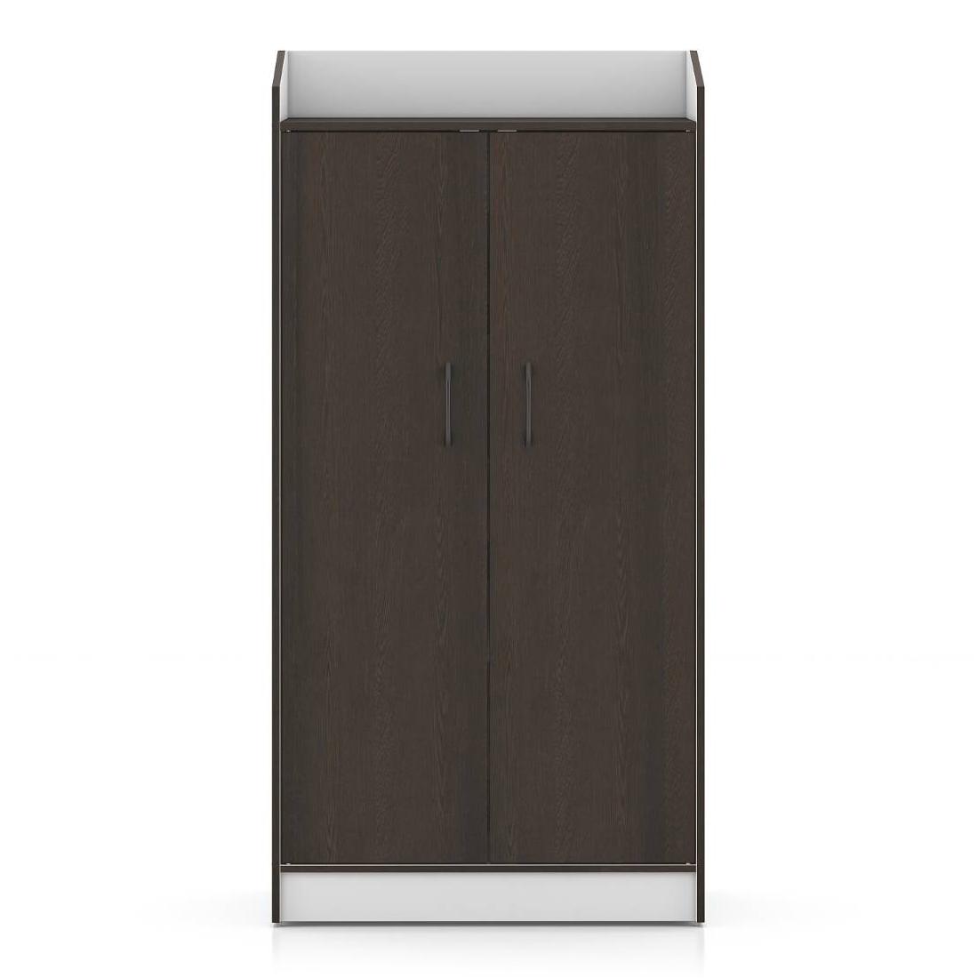 Hayes 18 Pair Shoe Rack In Dark wenge Finish