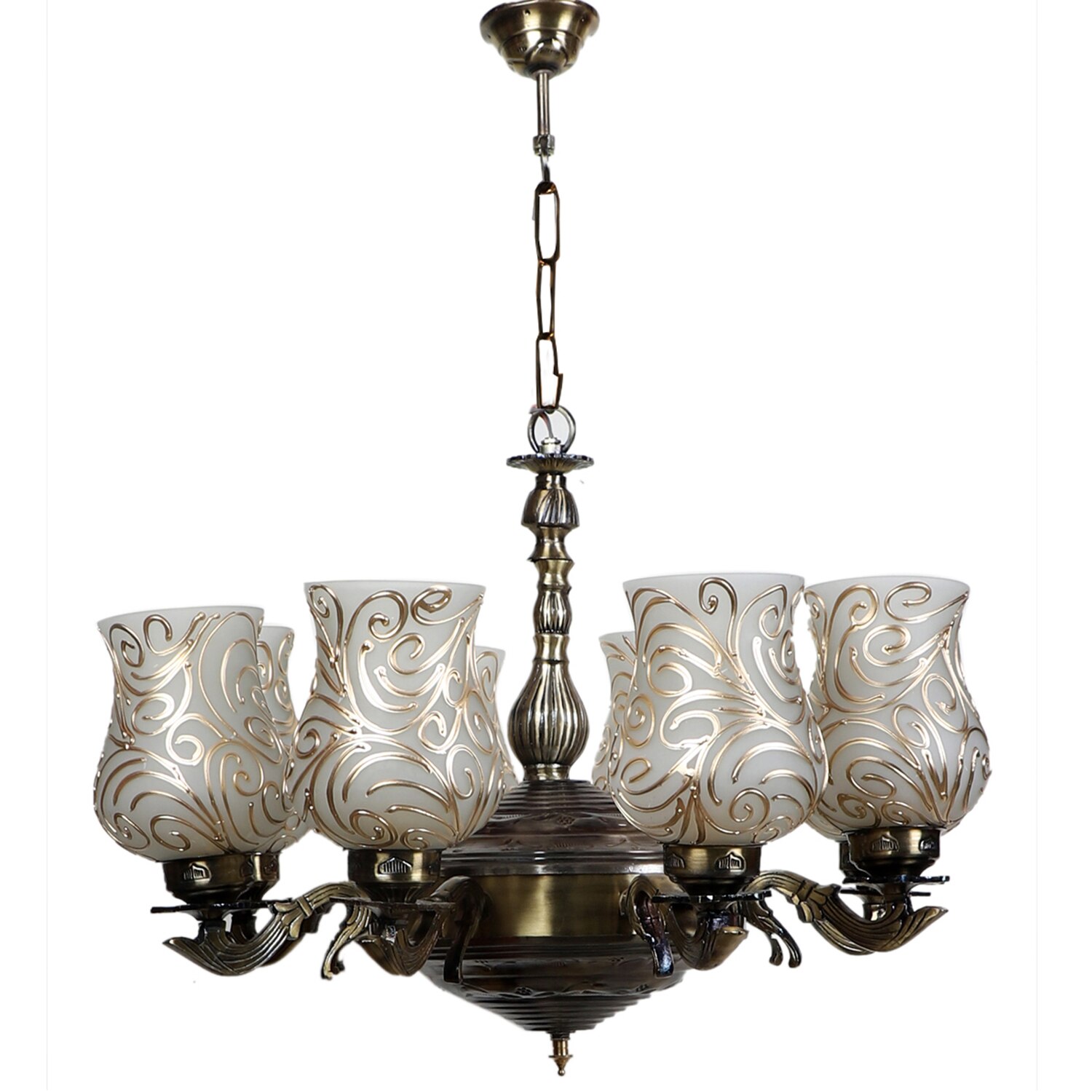 Devansh Gold Antique Wall Mounted Lamp With Black  Cotton Shade