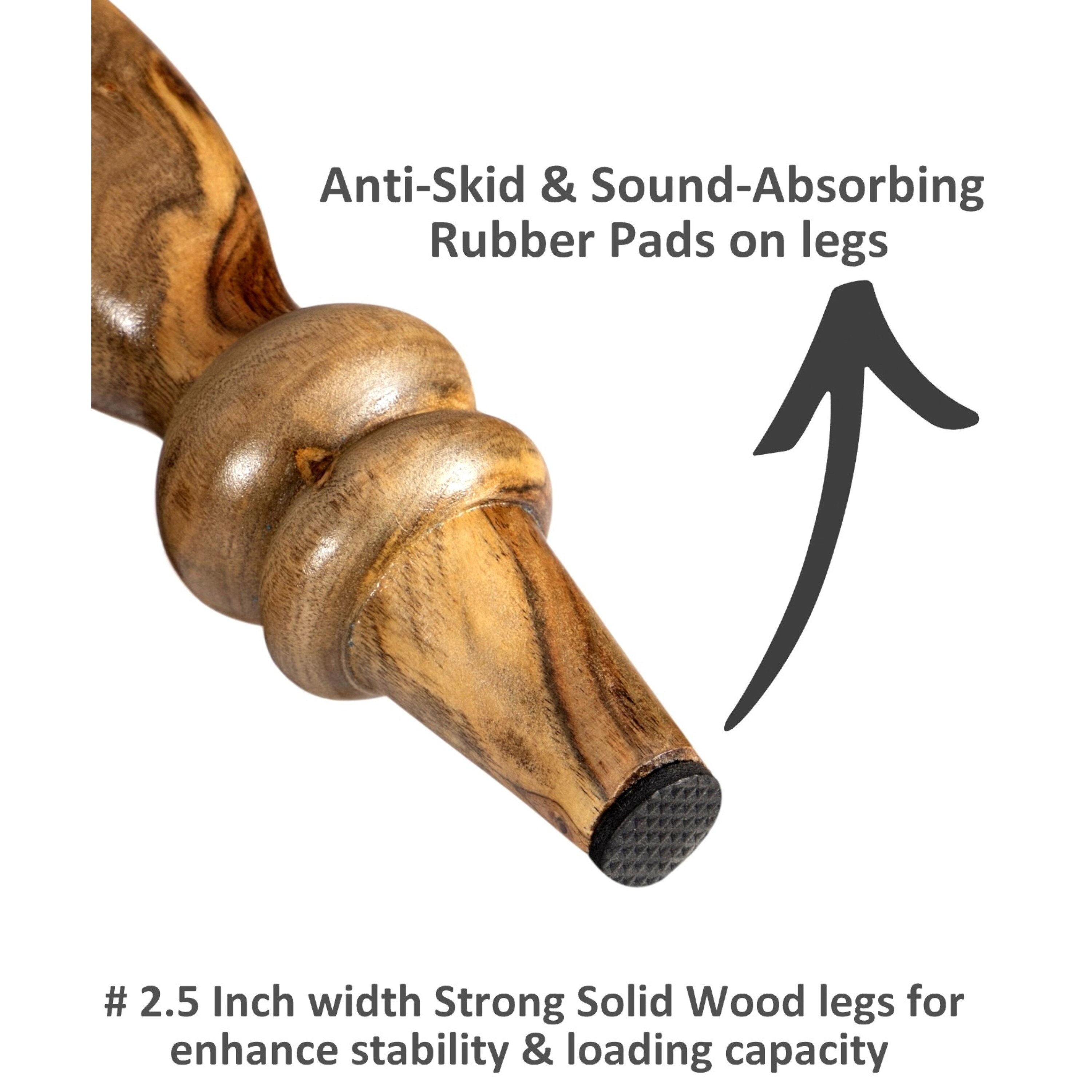 Cairo Sheesham Wood Accent 3+1+1 Seater Bench Set With 2 Stools In Beige Sparkle Velvet