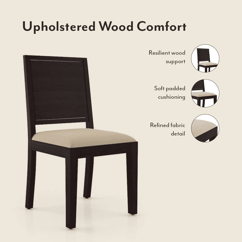 Arabia Xl Storage- Oribi 6 Seater Dining Table Set (Colour- Wheat Brown , Finish- Mahogany)