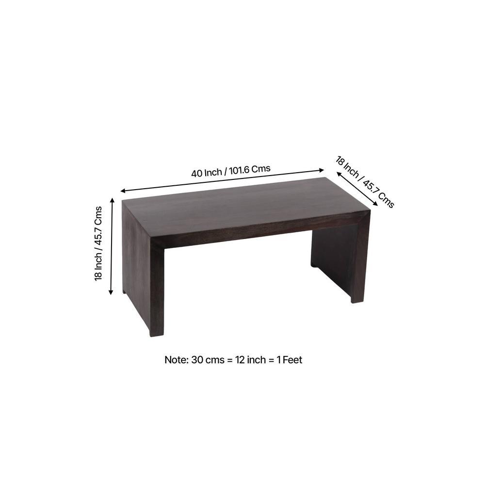 Kassel Sheesham Wood Coffee Table With 2 Stools Set In Mahogany Finish