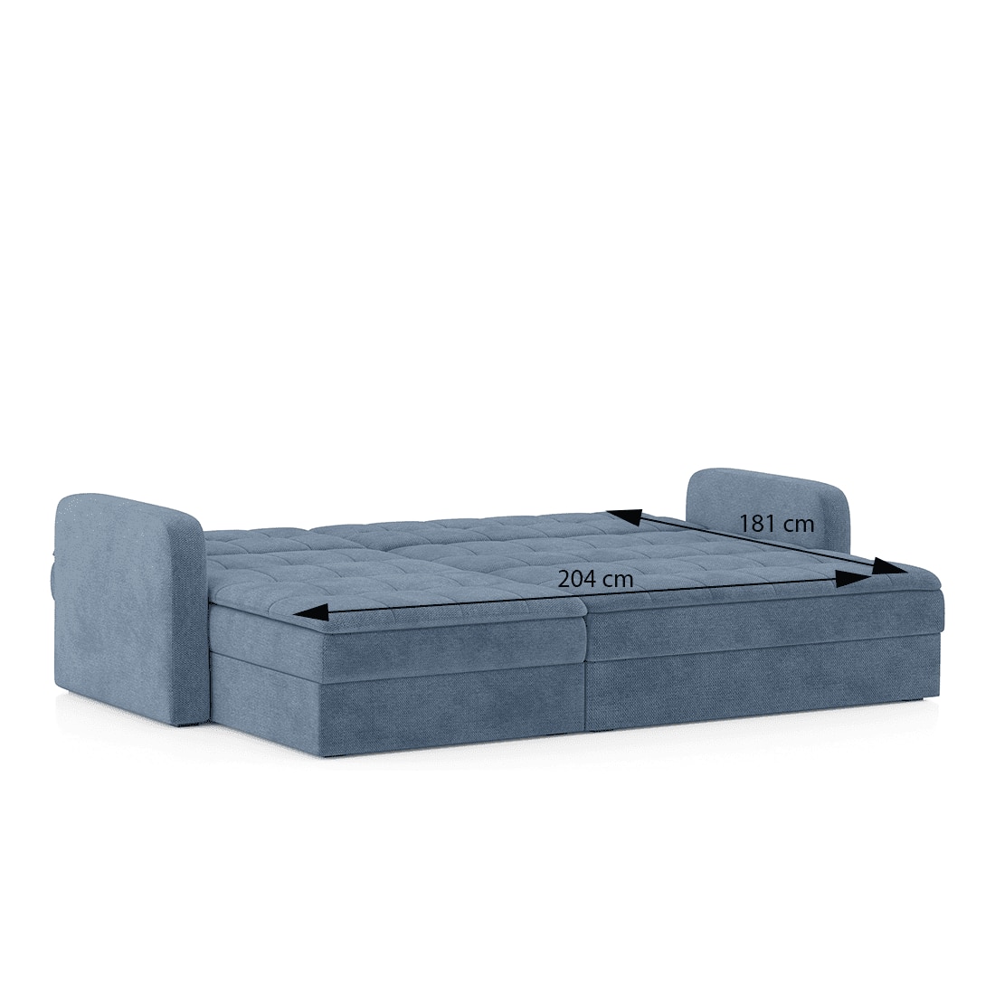 Peckham 3 Seater Sofa Cum Bed In Ocean Weave Colour