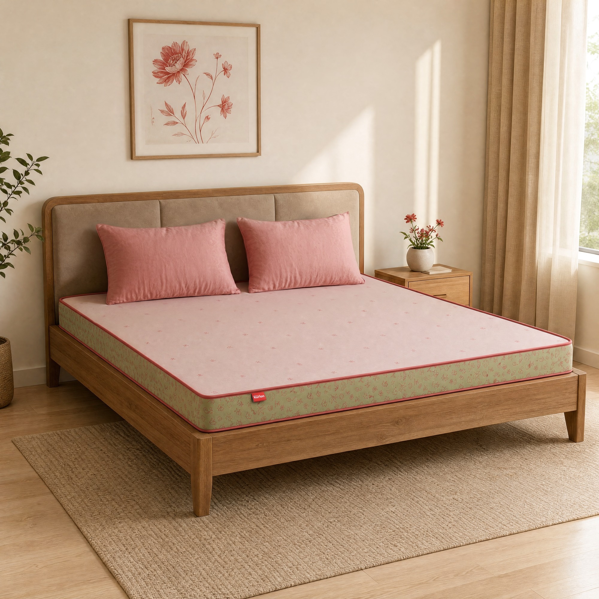 Kurlon Ortho Comfort Orthopedic Mattress Medium Firm Queen Size 72x60x4 Inch