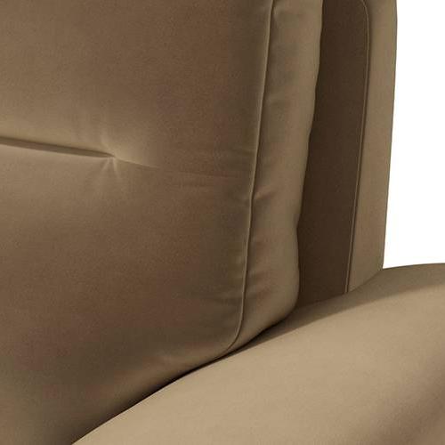 Adelaide Luxe 1 Seater Fabric Sofa in Fawn Velvet Colour