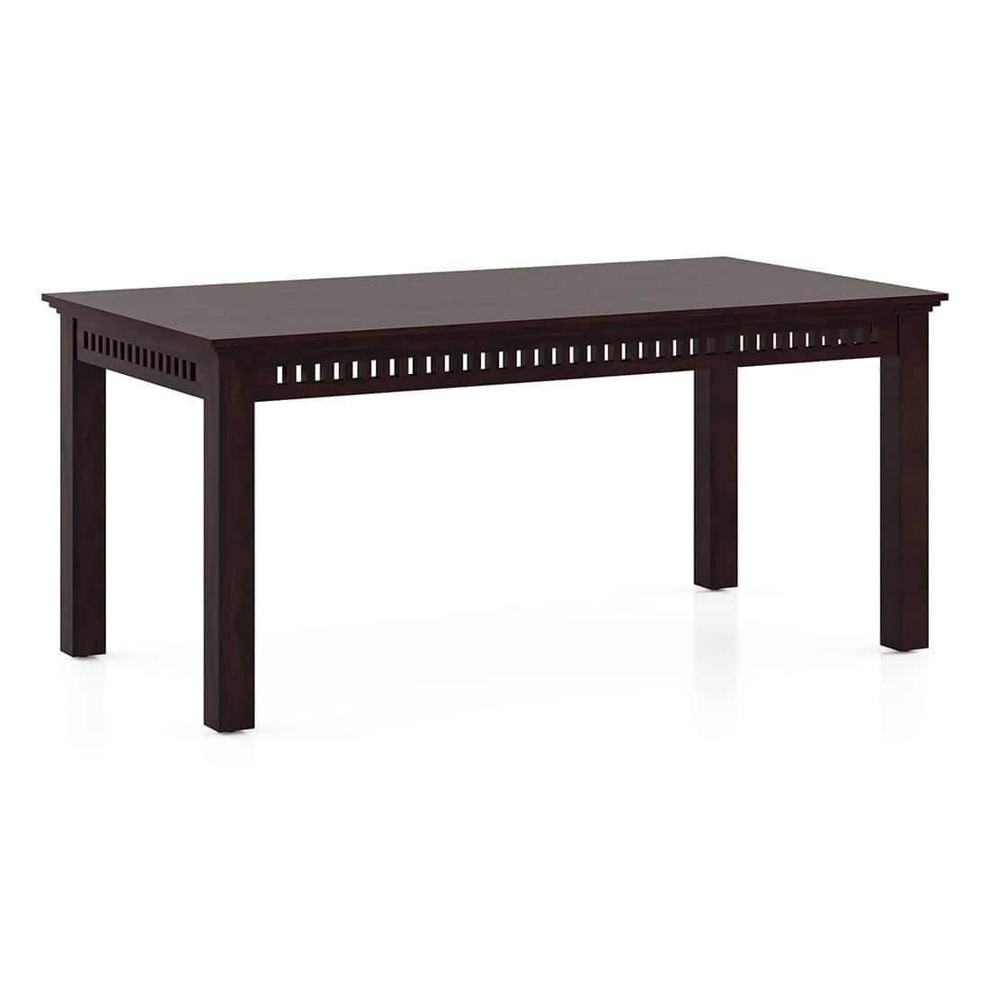 Fidora 6 Seater Dining Table In Mahogany Finish