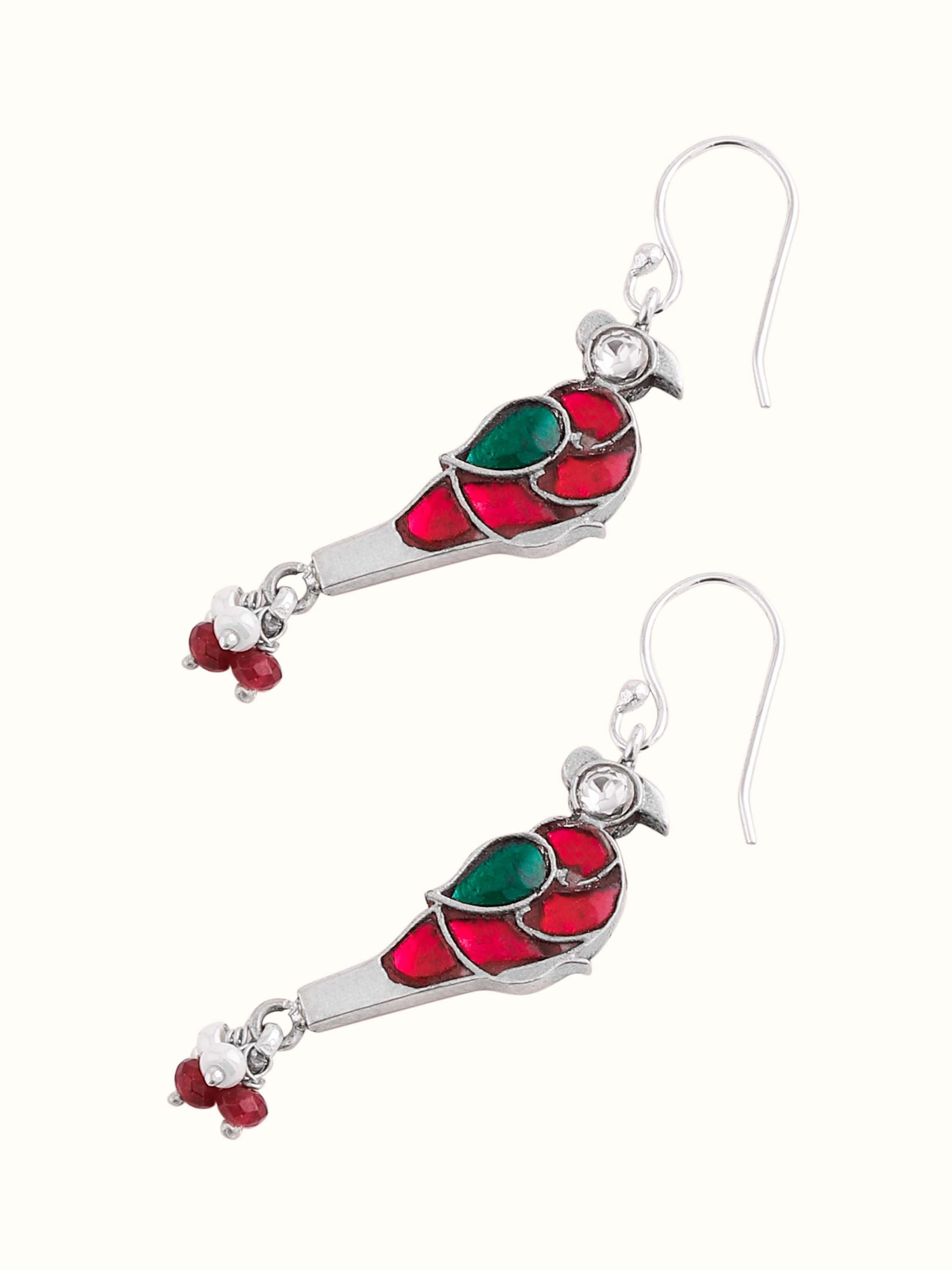 Side view of Silver Smithing Drops by Swadesh highlighting refined silver craftsmanship and elegant drop shape