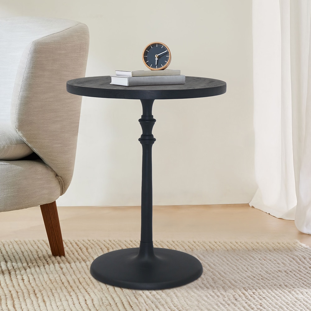 Metalsmith Wood & Metal Side Table – Black Finish - Metalsmith