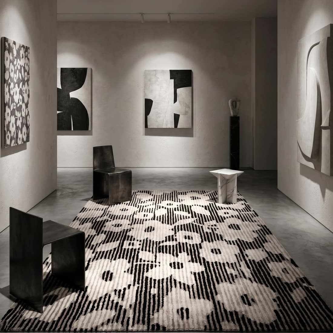 Jaipur Rugs Floral Wool And Viscose 6x9 Feet Ashwood And Ebony Hand Tufted Rug Carpet For Bedroom