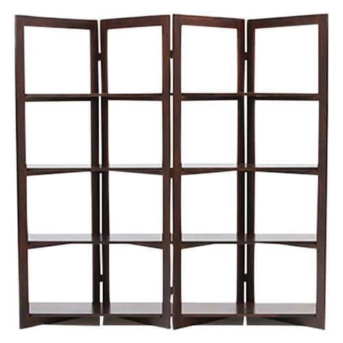 Andreas Solid Wood Bookshelf in Dark Walnut Finish