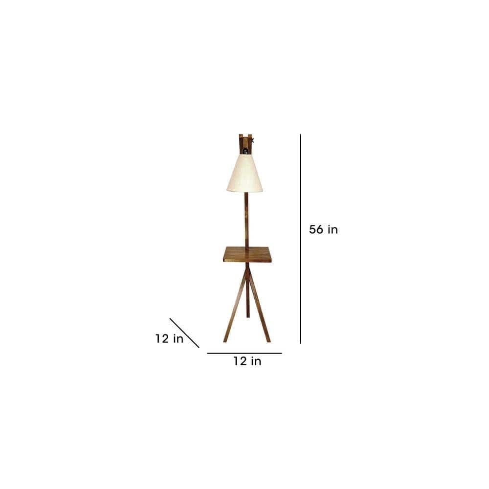 Hubert Beige Jute Floor Lamp with Beige Jute Base