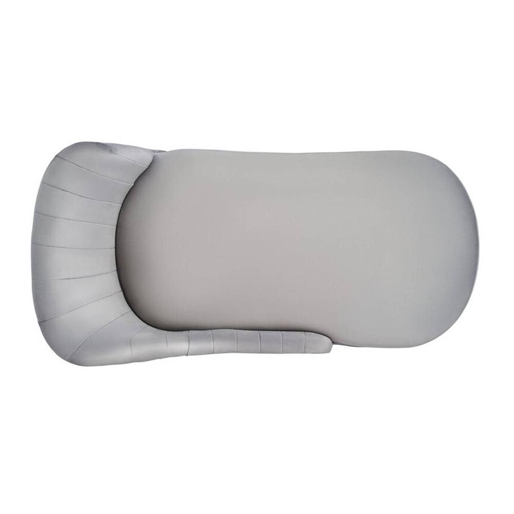 Henz Velvet Chaise Launger in Grey Colour