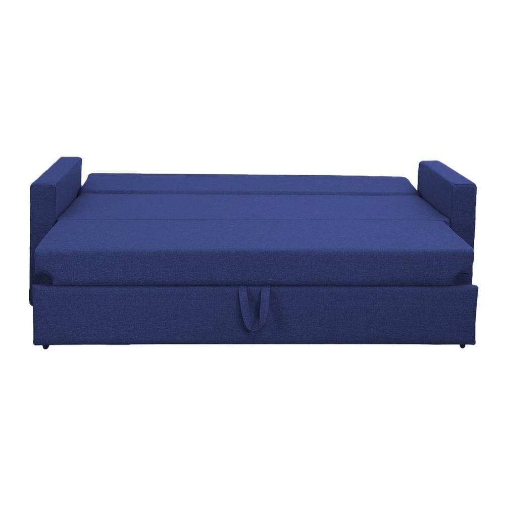 Akron 3 Pull Out Sofa Cum Bed In Nav Blue Colour