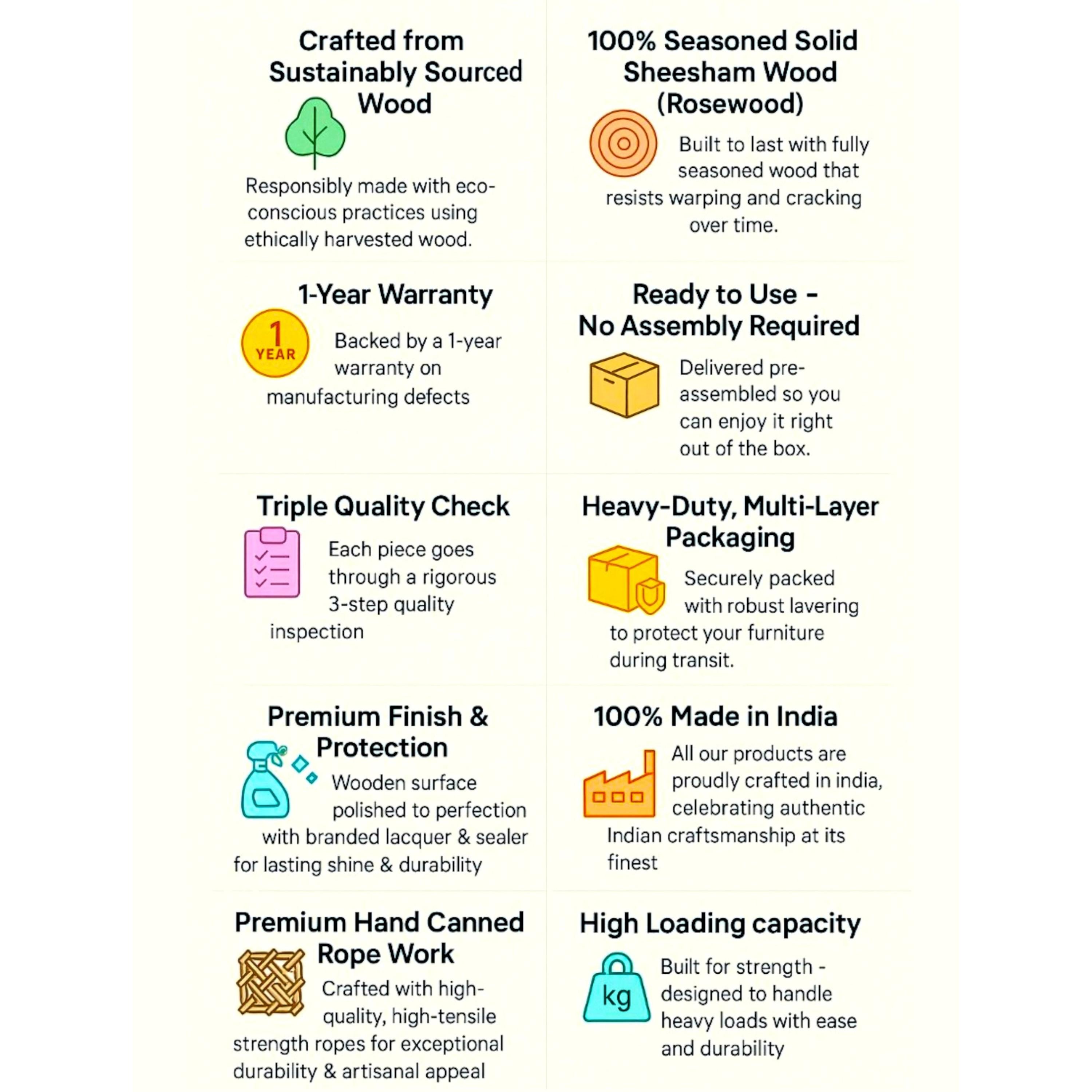 NatWest Sheesham Wood Relaxing Lounge Chair in Assorted Multi-Colour Chindi & Yellow Rope Canning