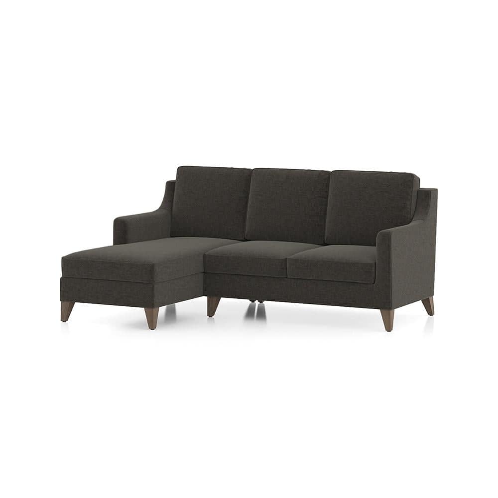 Abbey Sectional Sofa (Colour : Smoke Grey, Cushion : Hard, Seater : Left Aligned 2 Seater + Left Aligned Chaise)