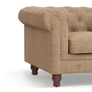 Winchester Luxe 2 Seater Fabric Sofa in Sandshell Beige Colour