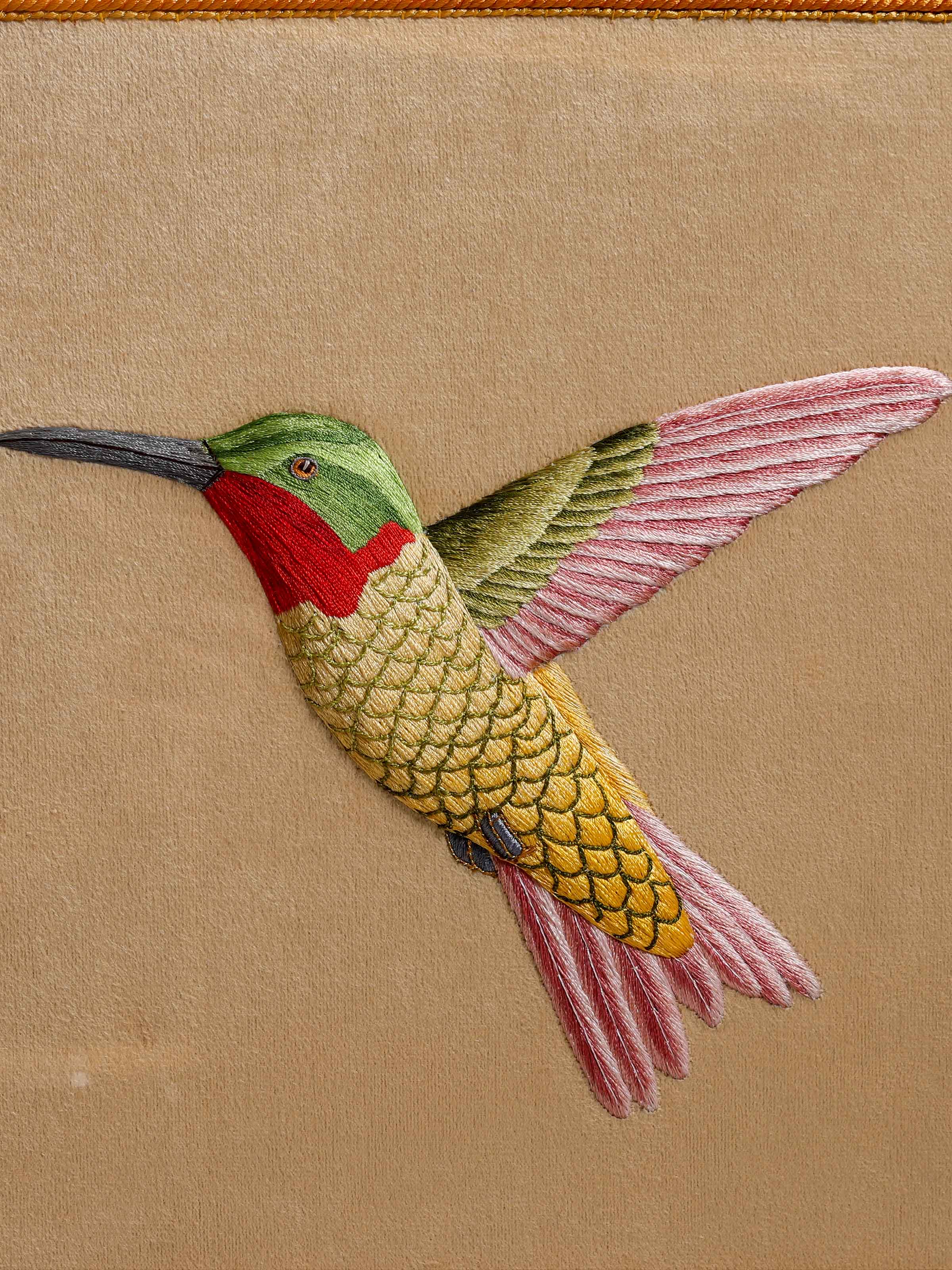 Humming Bird Zardozi Wall Hanging