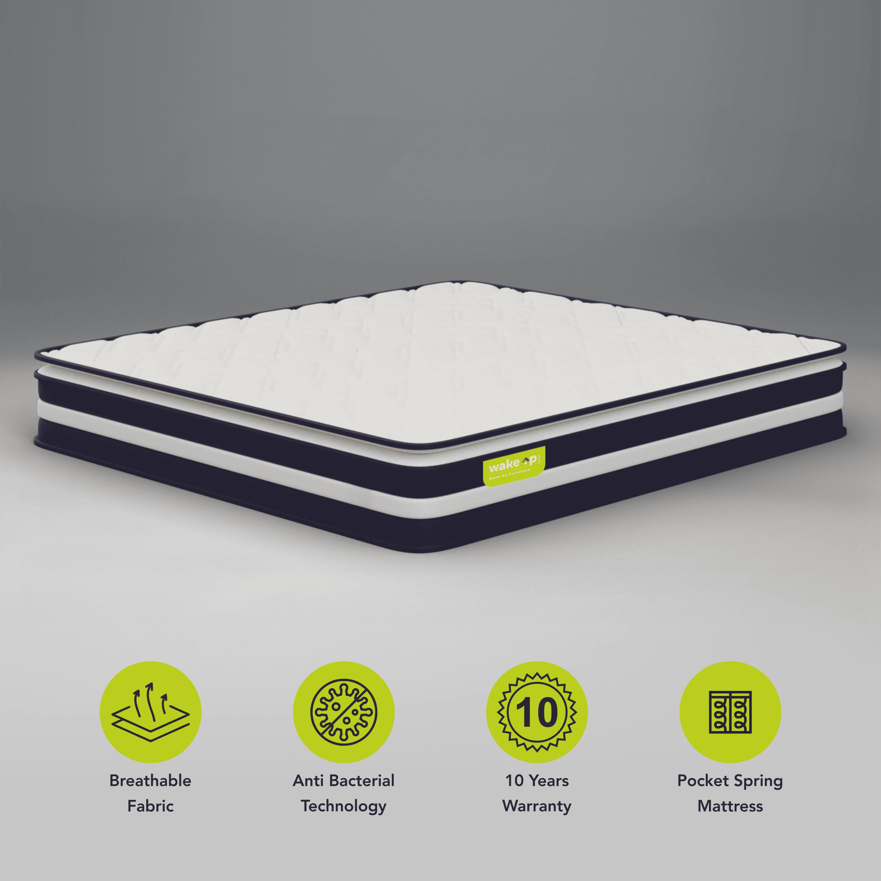 Smarttech Pillowtop Hybrid Pocket Spring Mattress (84 x 42 in, 12 Inches)