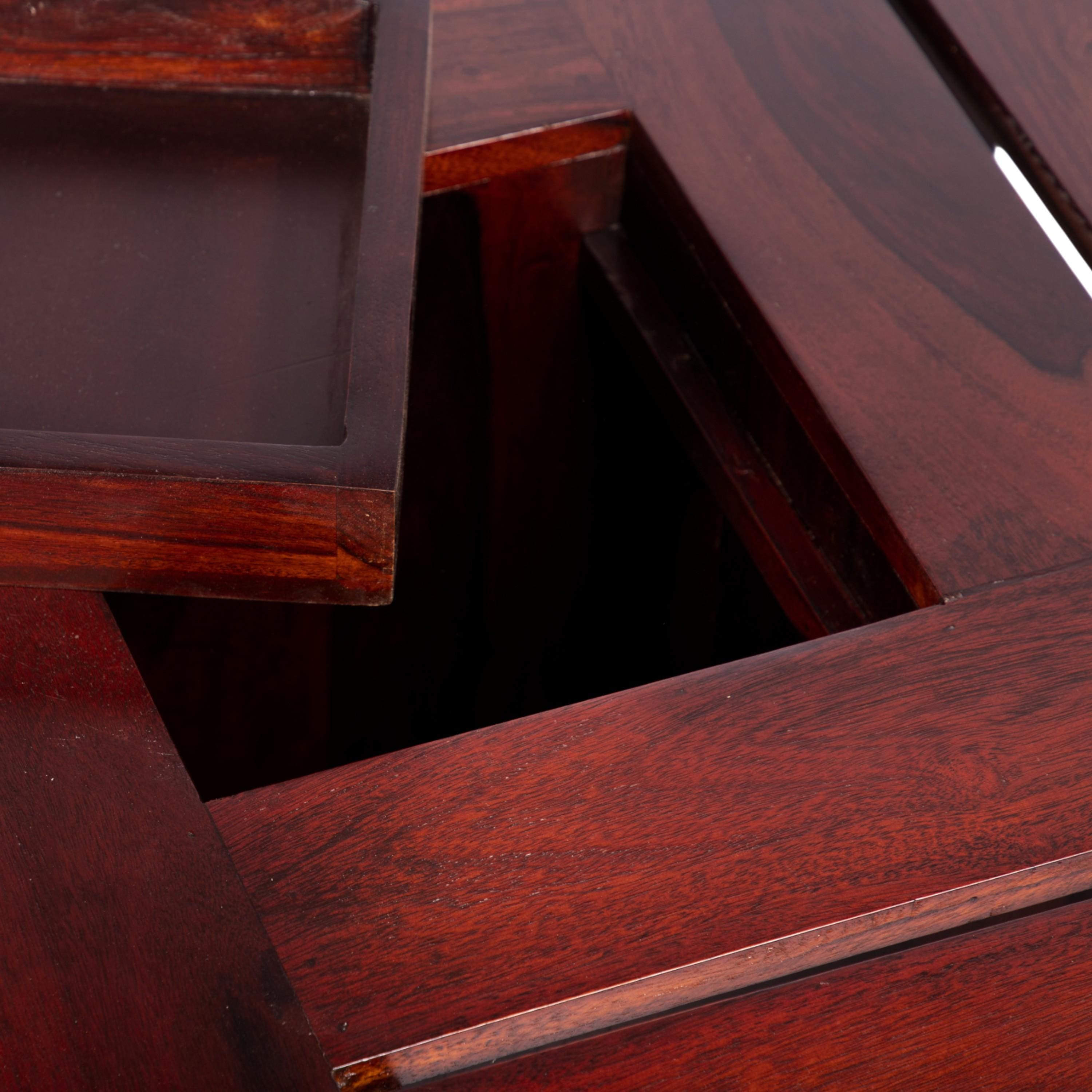 Milan Sheesham Wood Coffee Table In Walnut Finish