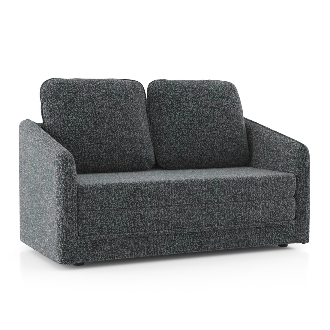 Kobi 2 Seater Fold Out Sofa Cum Bed in Charcoal Haze Colour