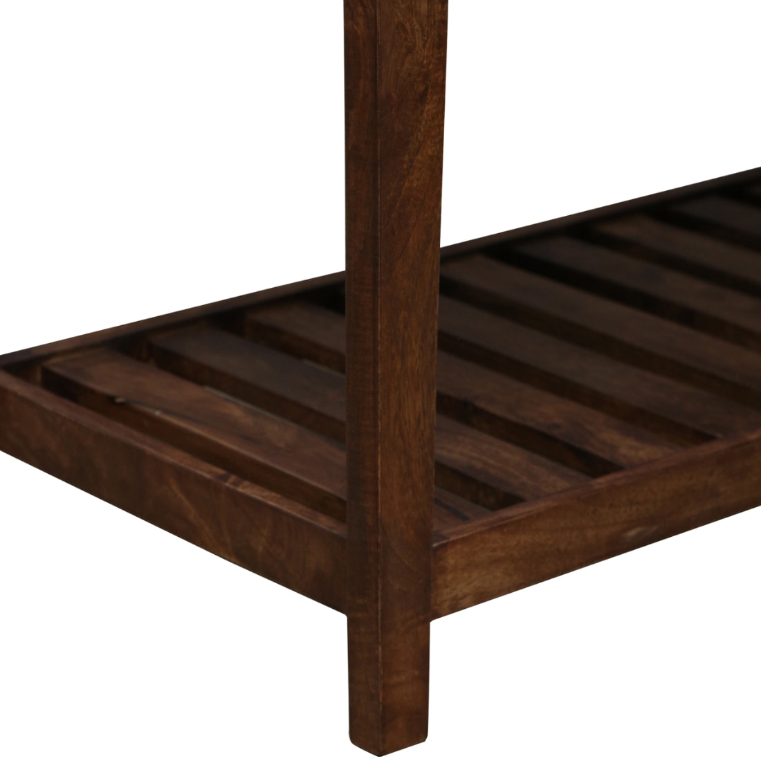 Tonsberg Solid Wood Shoe Rack with Seating in Walnut Brown finish