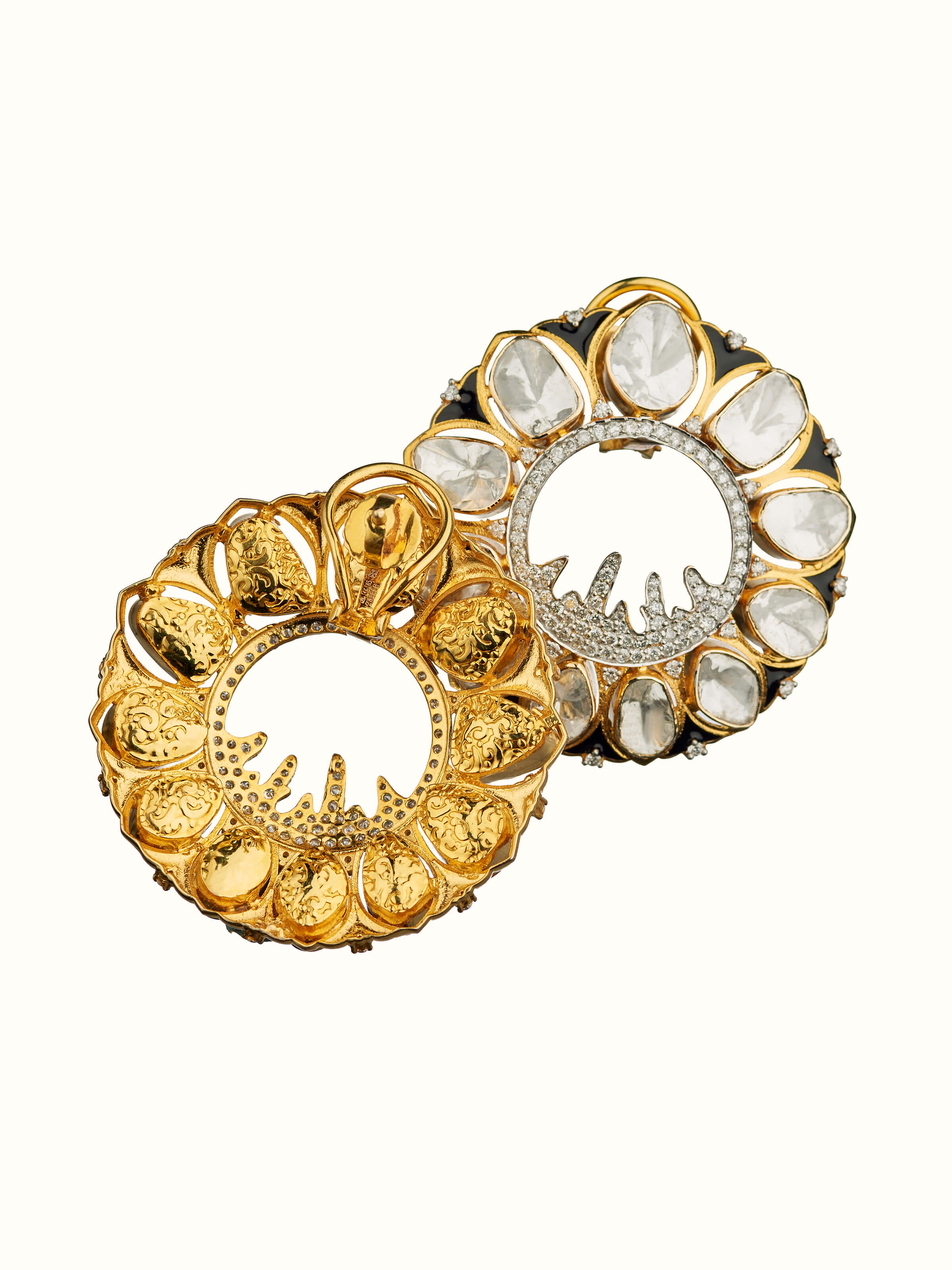 Dank Polki 14 Karat Studs