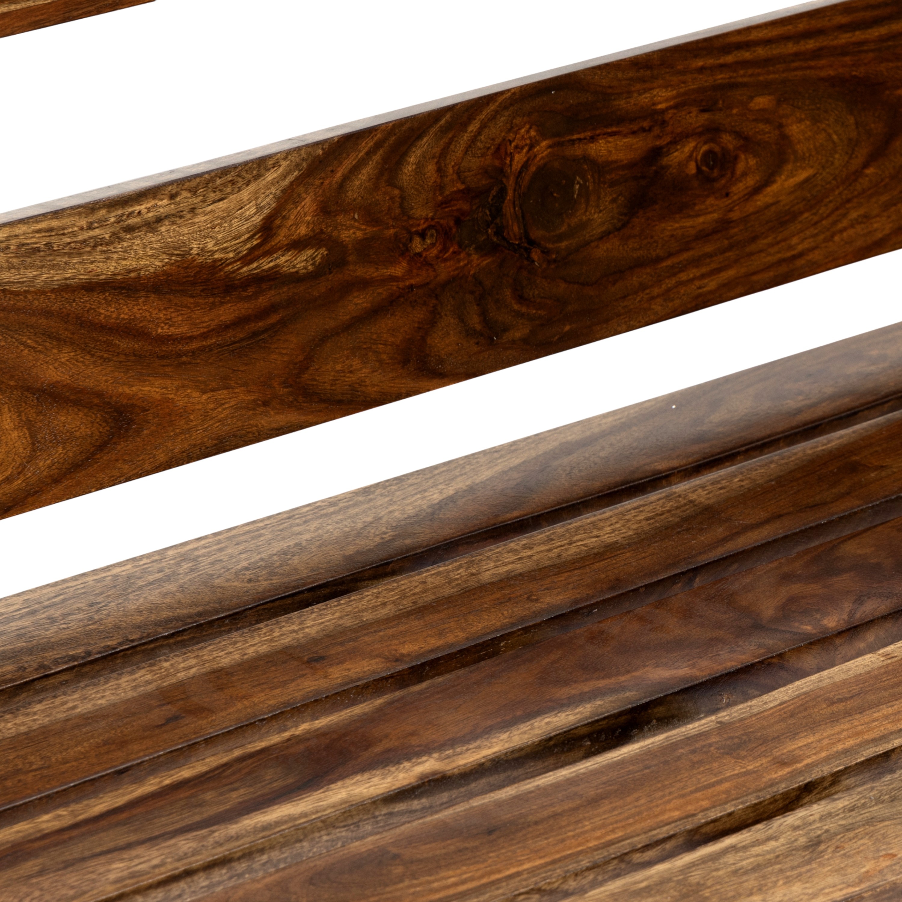 Oakmont Sheesham Wood Traditional 3 Seater Bench