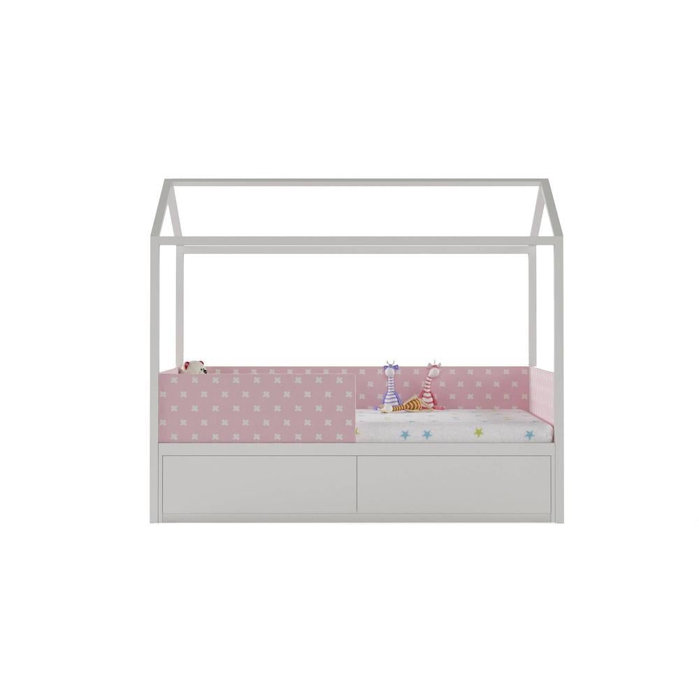 Windchime Engineered Wood Box Storage Bed in Pink Colour