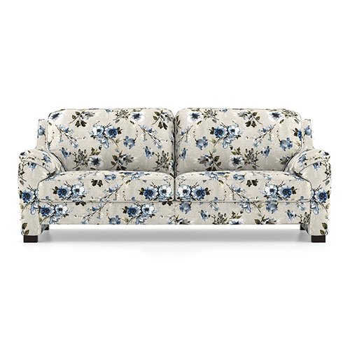 Farina Luxe 3 Seater Fabric Sofa in Adrian Velvet Colour - Urban Ladder