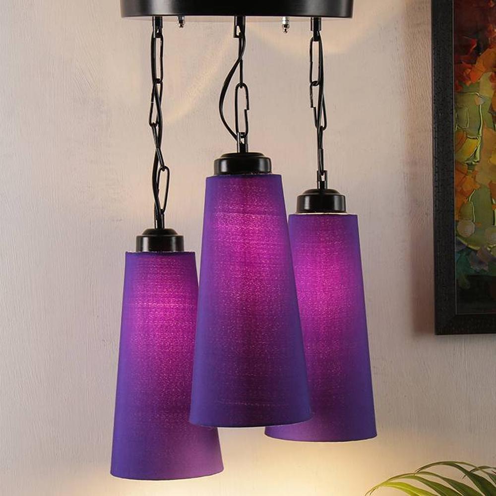 Landyn Blue Fabric Cluster Hanging Light