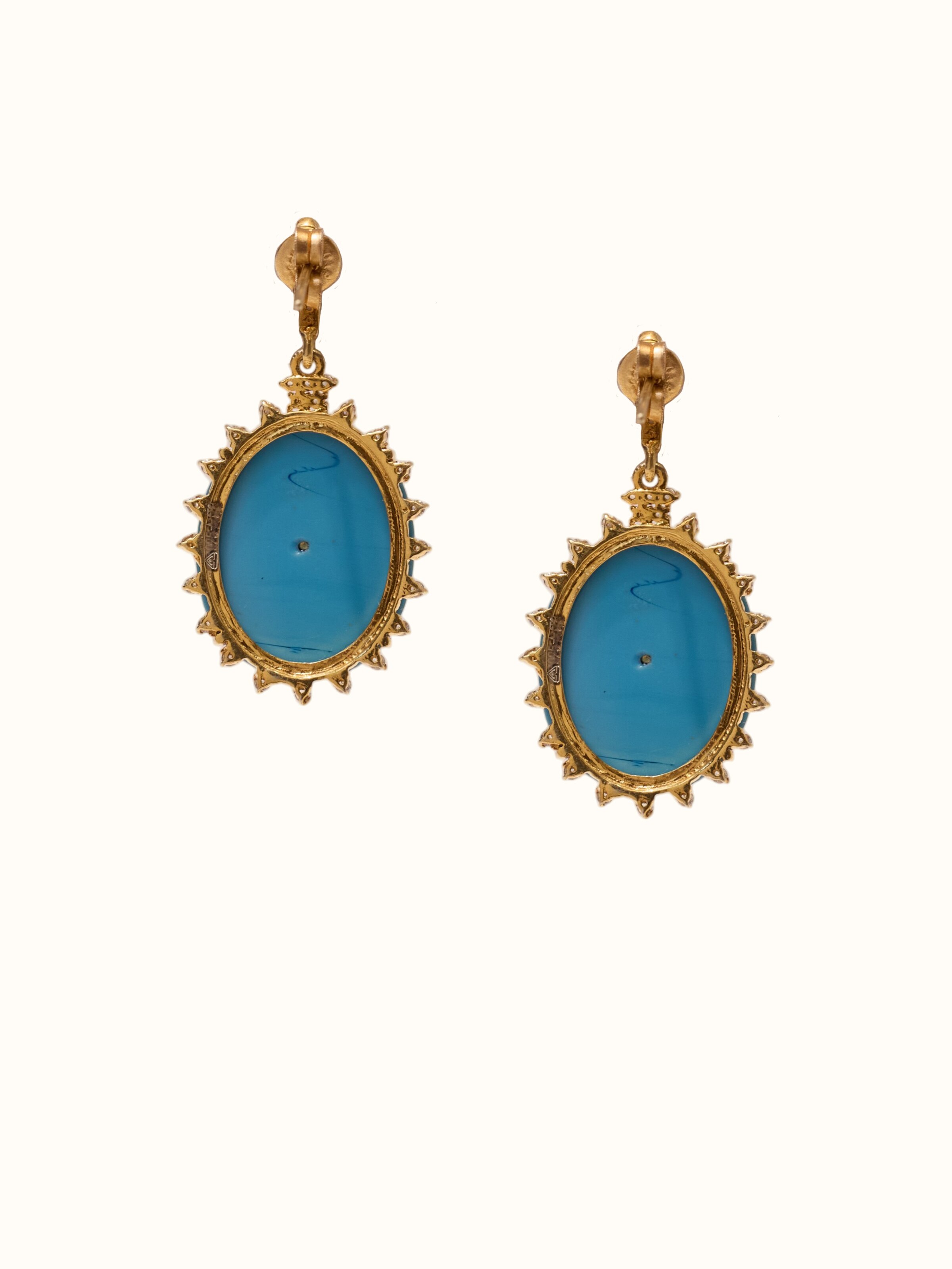 Back view of the Silver Smithing Drop Earrings