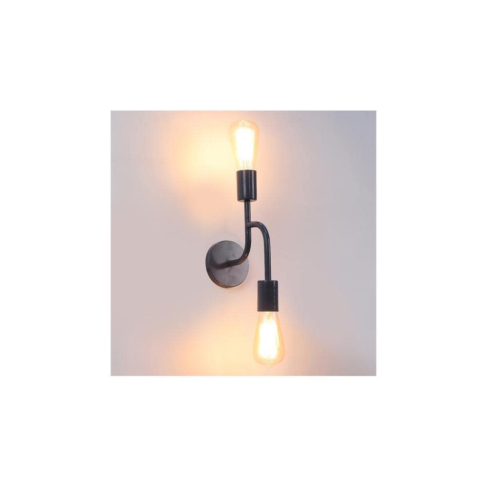 Flute Black Metal Wall Light