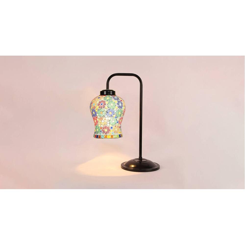 Elsie Multi color Mosaic Glass Iron Table Lamp