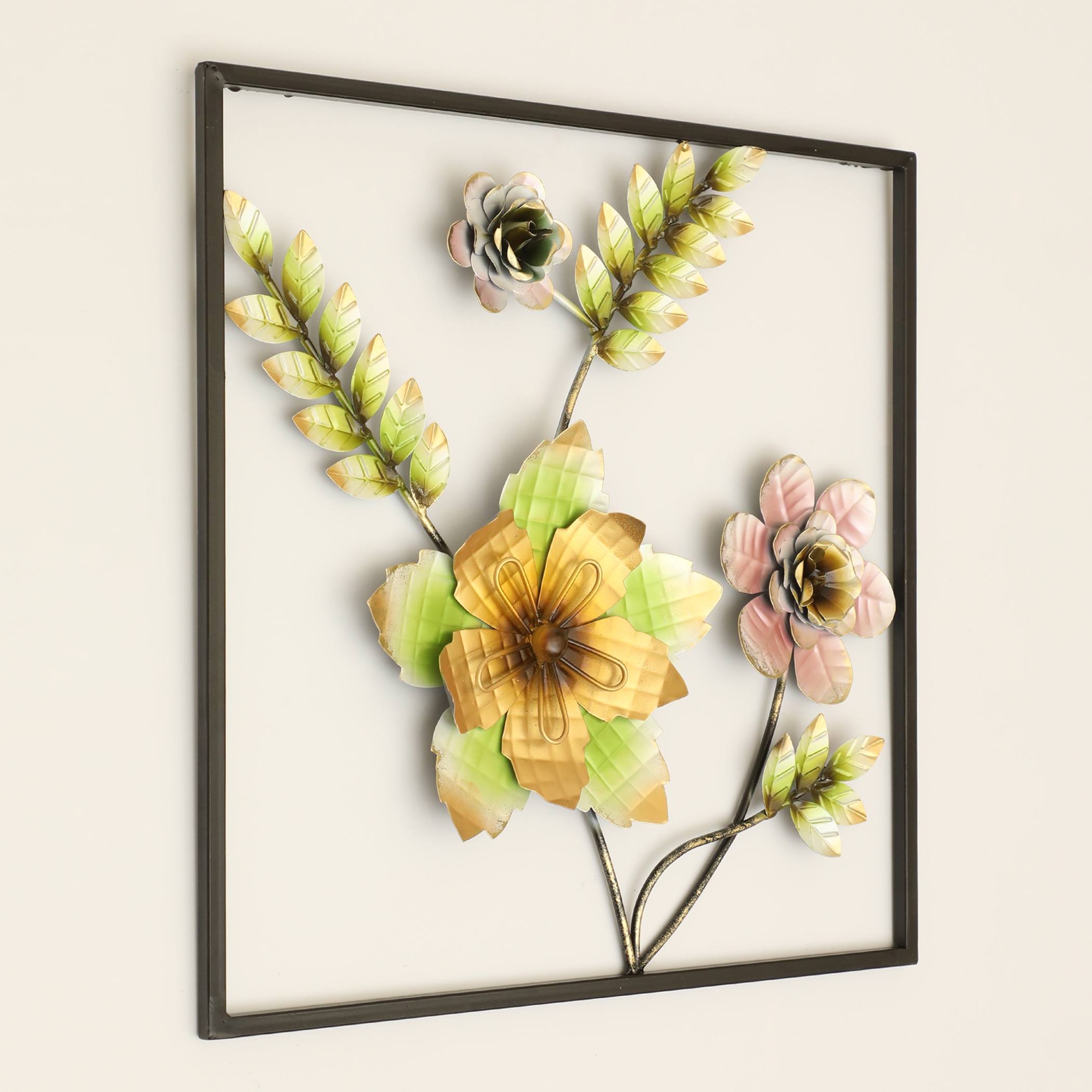 W-Nala Abstract Metal Wall Decor in Multicolor Set of 1
