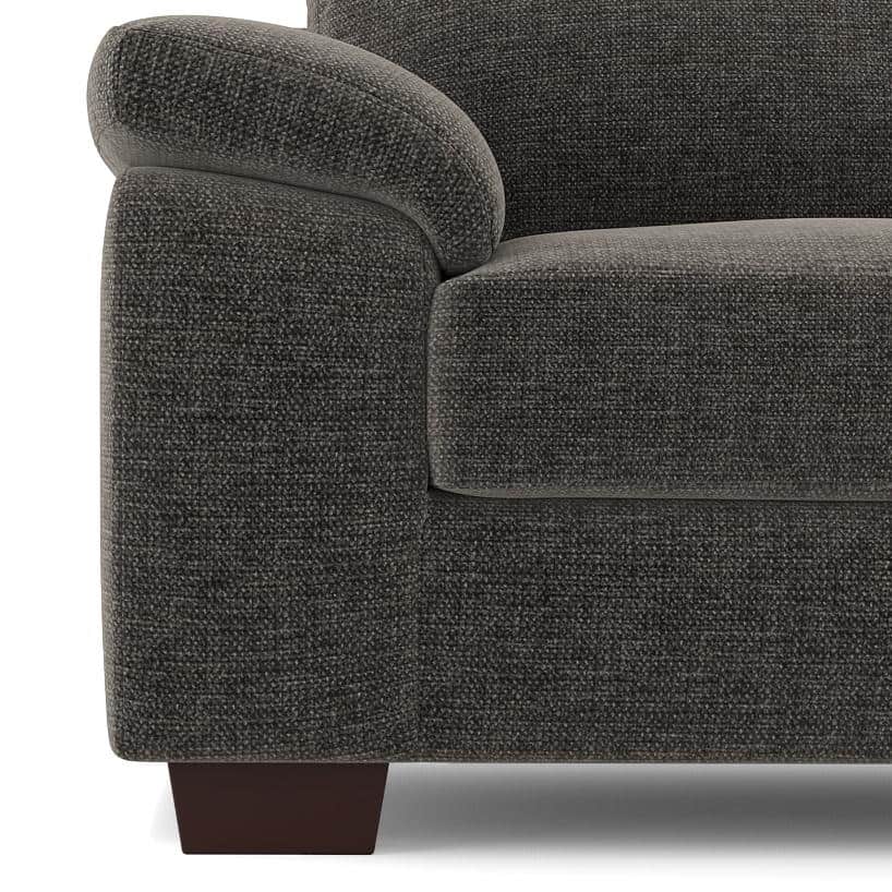 Esquel Premium 1 Seater Fabric Sofa in Smoke Grey Colour