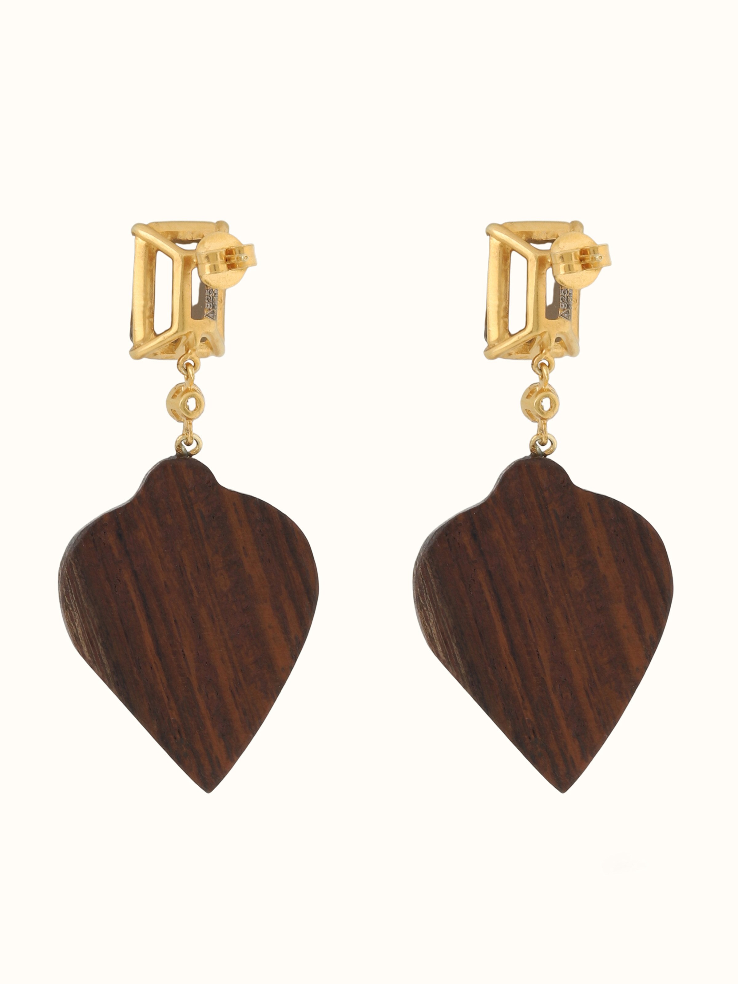 Back view showing smooth silver finish and hook detailing