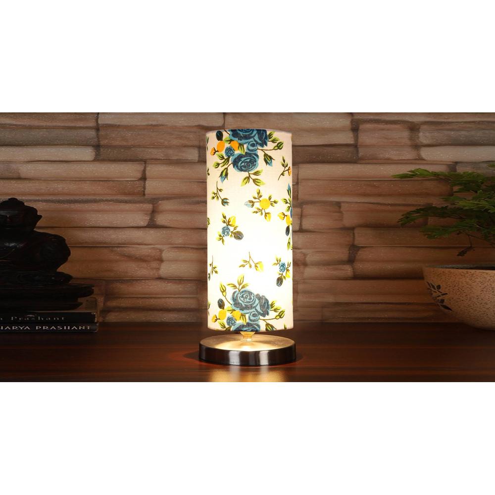 Multicolor cotton table lamp with Steel Base -13