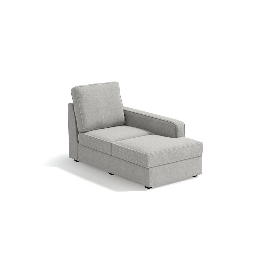 Apollo Sofa (Colour : Vapour Grey, Cushion : Soft, Back Type : High Back, Seating Capacity : Right Aligned 2 Seater + Right Aligned Chaise + Ottoman)