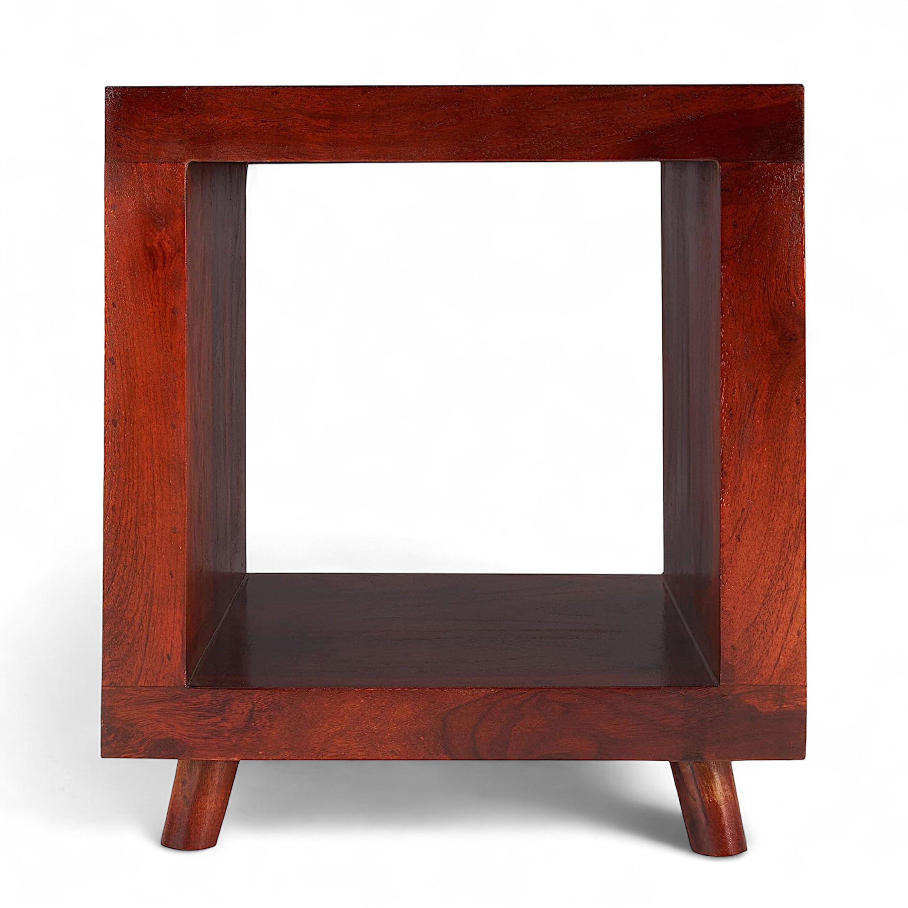 Berlin Sheesham Wood Contemporary Rectangle End Table Side Table In Honey Finish