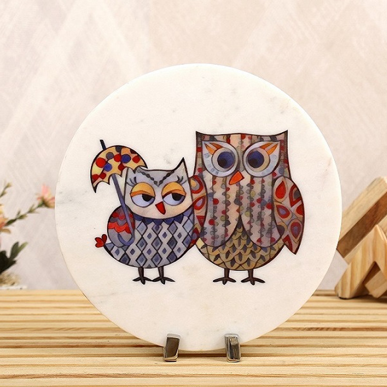 Owlsome Marble Showpiece - Posh N Plush