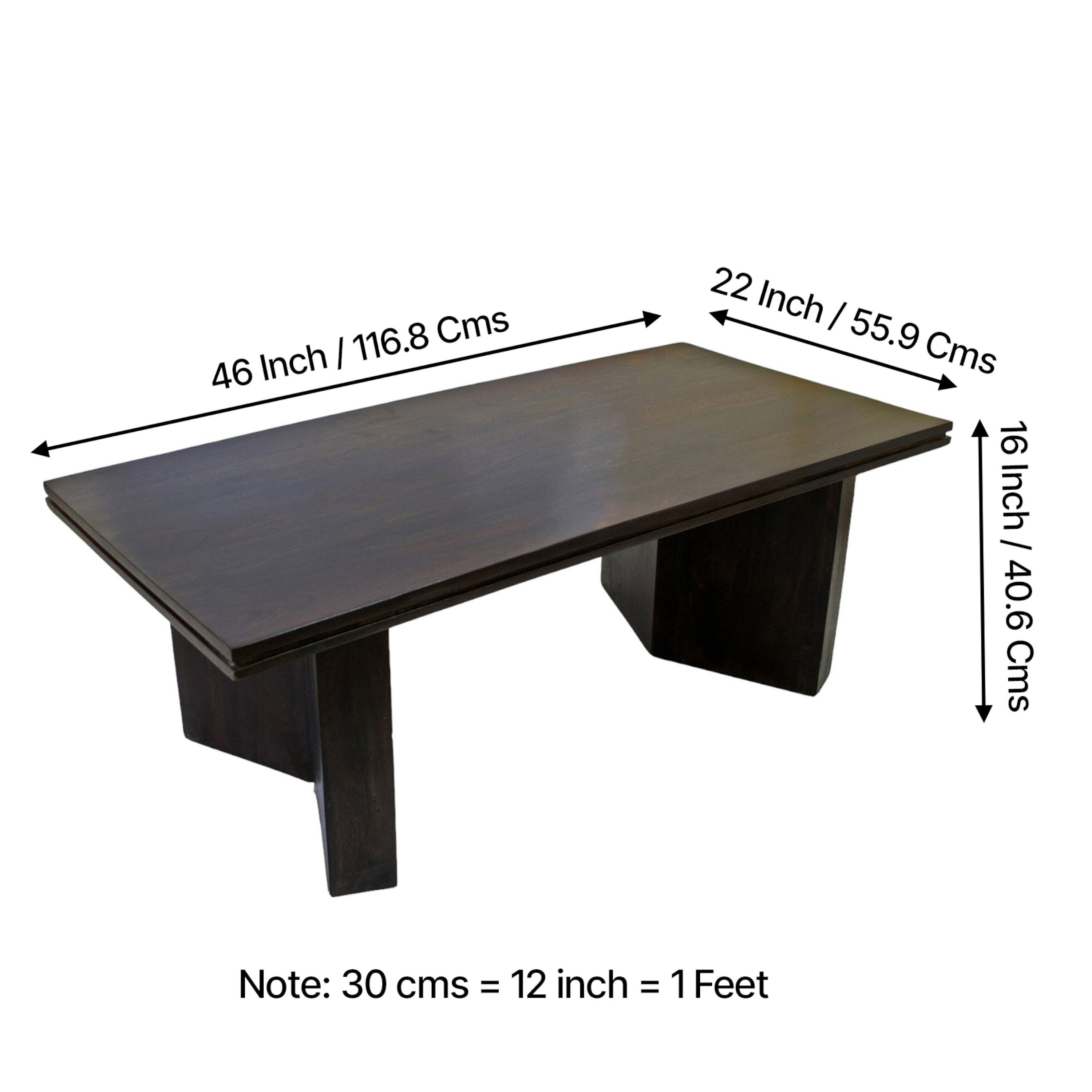 Kassel Sheesham Wood Coffee Table In Mahogany Finish