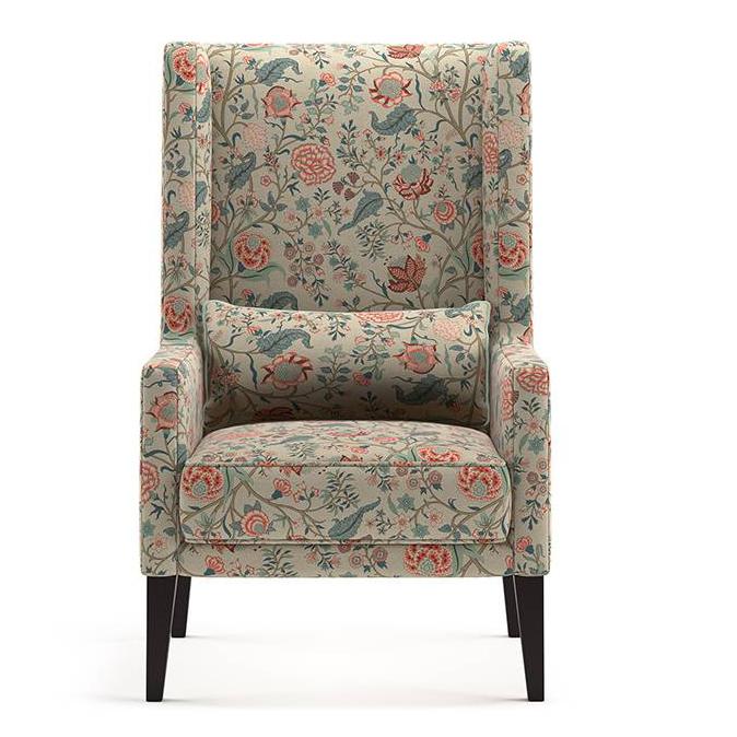 Morgen Lounge Chair in Calico Print Colour